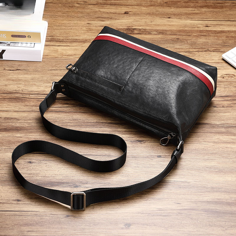 New Men's Shoulder Bag Made of Genuine Cowhide Leather Multifunctional Fashion Casual Large Capacity Crossbody Bag 