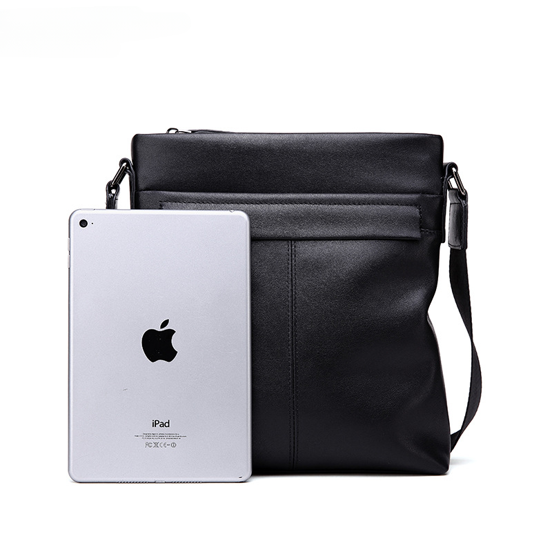 Men's Shoulder Bag Genuine Cow Leather Business Casual Korean Fashion Crossbody Bag for Men 