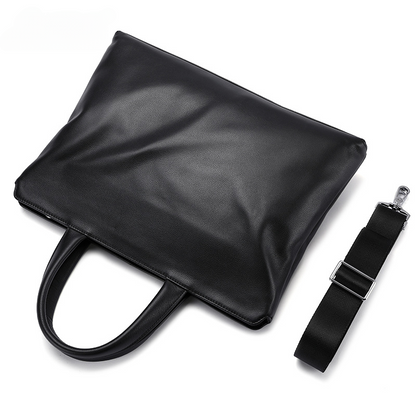 Men's Handbag Genuine Cow Leather Computer Bag Large Capacity Briefcase for Business Trips 